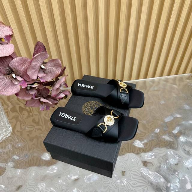 Versace Butterfly Silk Slippers _______________________ Overseas Bestseller Cham