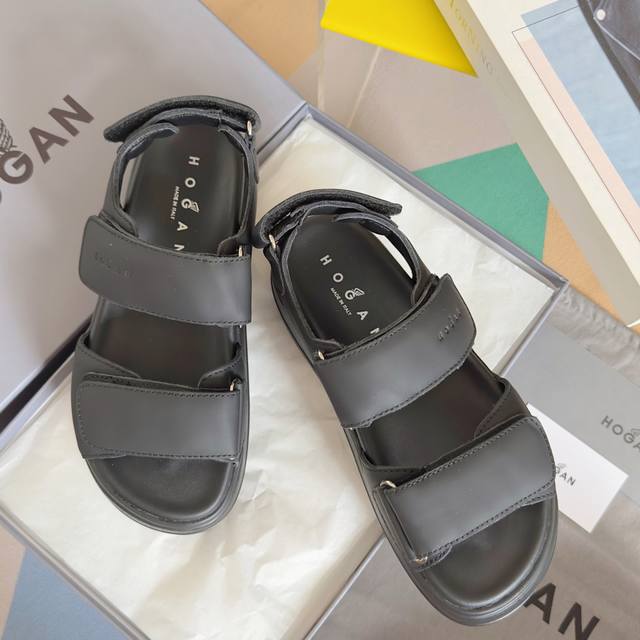 Top-Tier Version: Women's Hogan Skyscraper Series H680 Thick Sole Velcro Strap S
