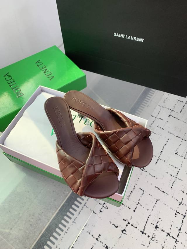 Bottega Veneta Bv Blink Series Bow-Knot Woven Strap High-Heel Sandals! Featured