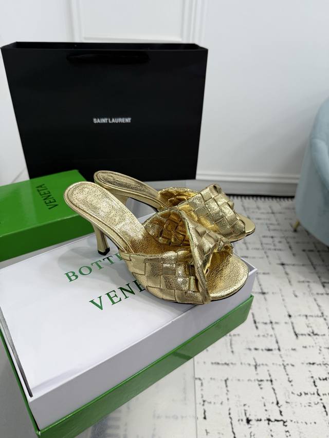 Bottega Veneta Bv Blink Series Knotted Woven Strap High-Heel Sandals! Instagram