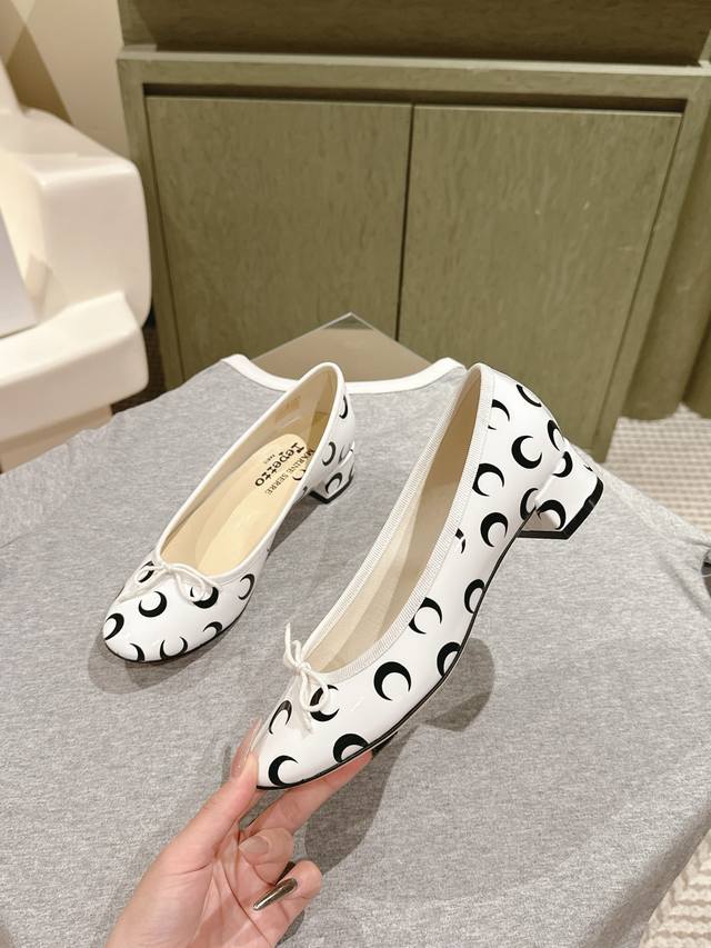 Marine Serre X Repetto Collaboration Moon Crescent Print Ballet Flats The Toe An
