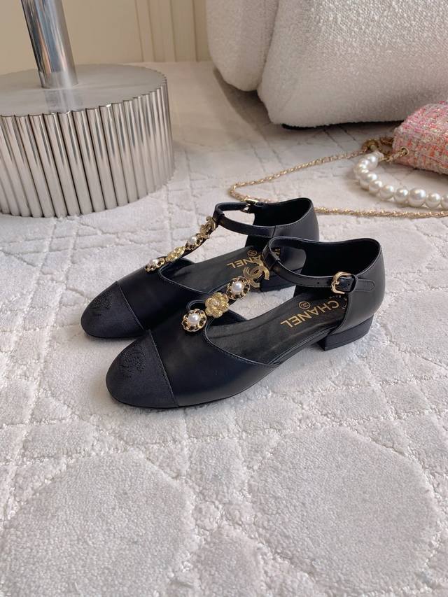 Factory Price P Chane* New Mary Jane Single Shoes The High-End Feel Of The Brand
