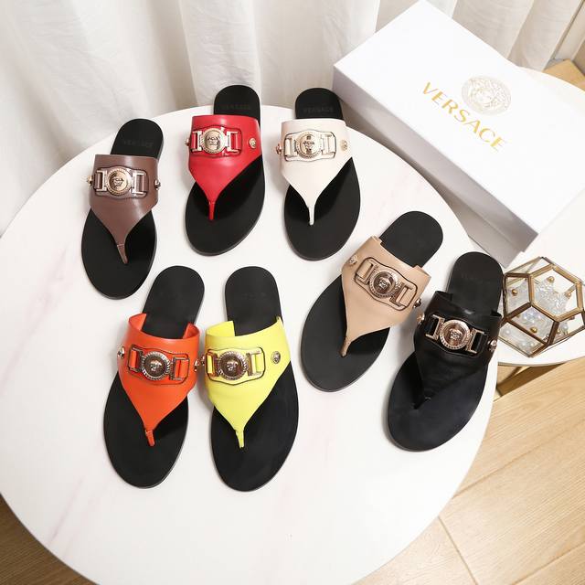 20612-6, Versace Flat Sandals Available At The Official Website, Complete Color