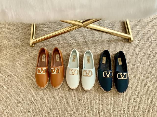 Valentino Early Autumn Paris Boutique New Arrival # Hemp Rope Sole Fisherman Sho