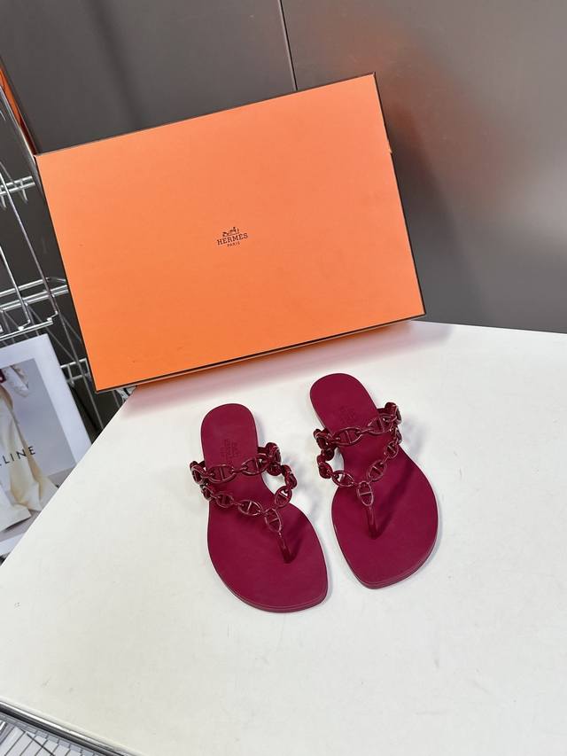 Herm S Spring/Summer New Chain-Strap Sandals H-Brand's Only Chain-Strap Sandal,