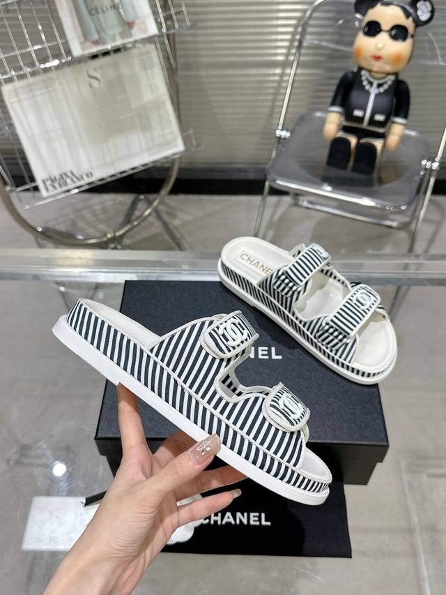 Genuine Leather Sole Slippers * 24Ss Spring/Summer Classic Style! Beach Shoes Ar