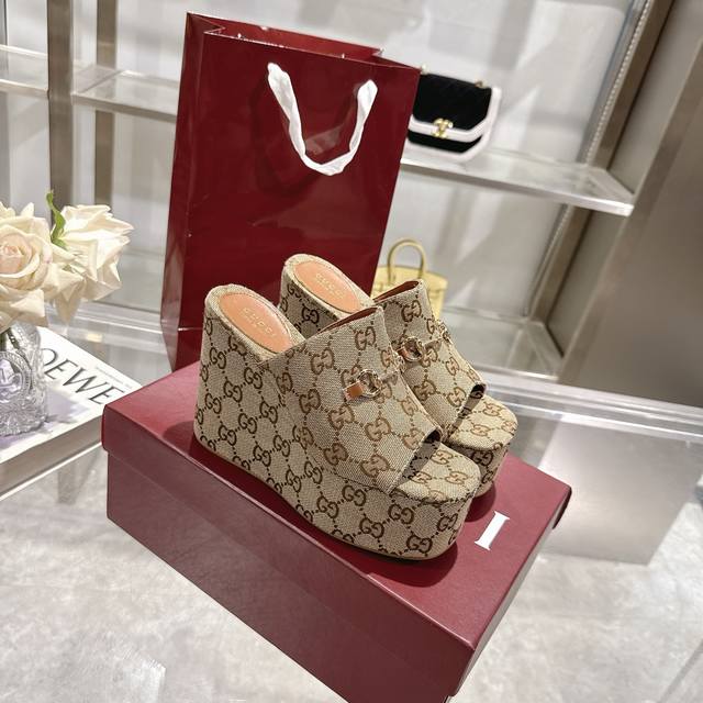 Women's Wedge Heel Sandals With Horsebit Buckle. The Iconic Horsebit Buckle And