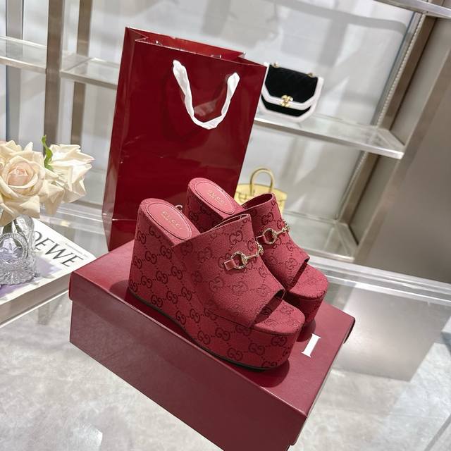Women's Wedge Sandals With Horsebit Buckle. The Iconic Horsebit Buckle And Delic
