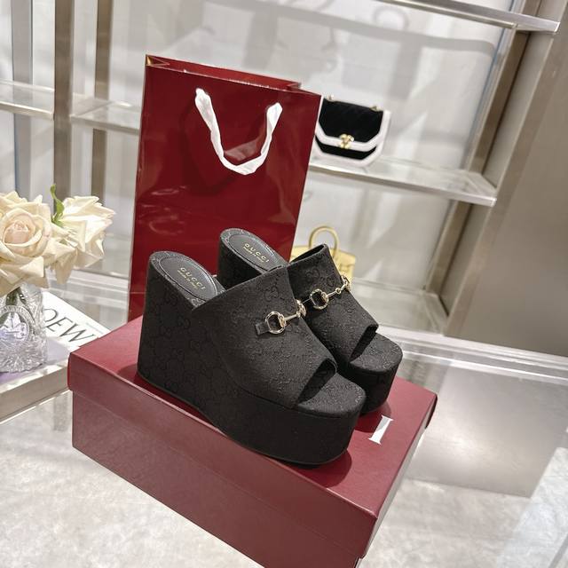 Women's Wedge-Heeled Sandals With Horsebit Buckle. The Iconic Horsebit Buckle An