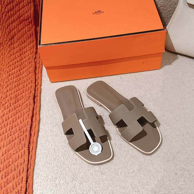 Factory Price P Hermes Hermes H-Shaped Oran Sandal Series. Fashionable And Versa