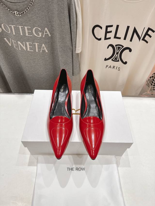 High-End Factory Version The Row 2025Ss Early Spring Runway Hit Kitten-Heel Mary