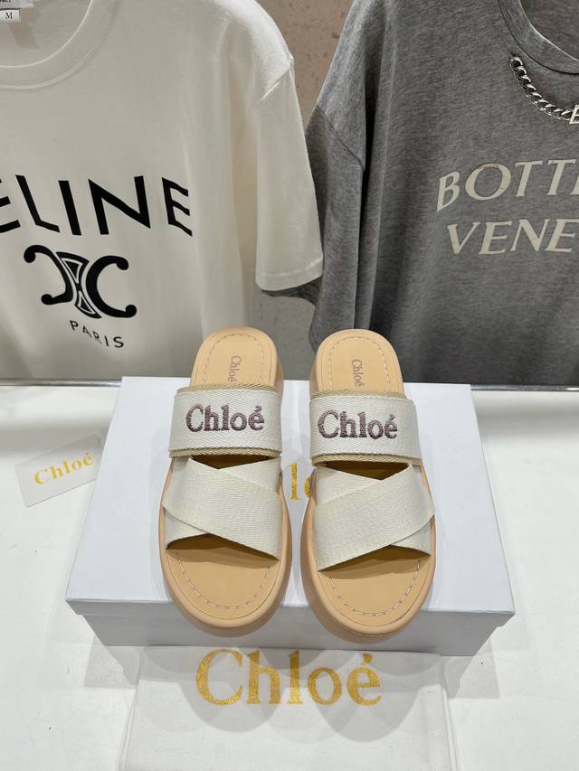 High-End Version Released! Chloe 2025Ss New Thick-Soled Beach Slippers Make A Da
