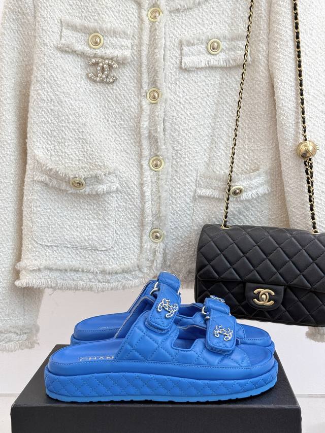 Factory Price Chane* | Chanel Classic Spring/Summer Double C Velcro Beach Sandal