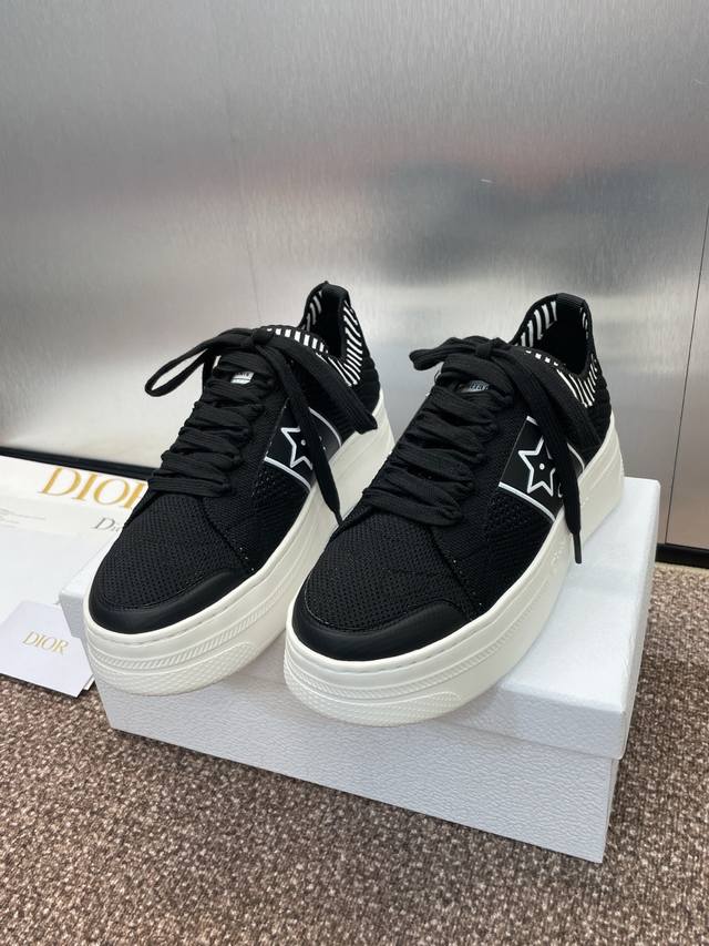 Factory Price: Dior 2025 Spring/Summer New Star Thick-Soled Lace-Up Casual Skate