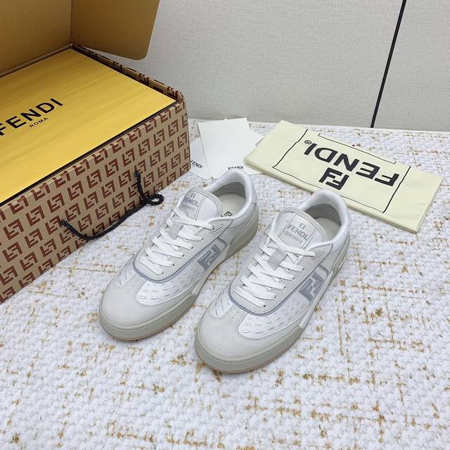 Factory Version Fendi Match Series Couple's Edition Film-Style Casual Sneakers.