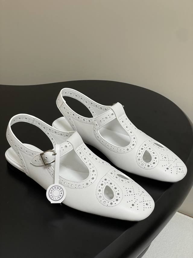 Top-Quality Herm S H-Line 25S Spring/Summer New Kim Open-Toe Sandals, Mary Jane