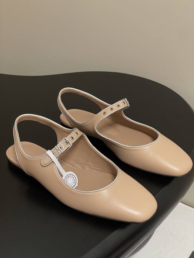 Top-Quality Herm S H-House 25S Spring/Summer New Mary Jane Shoes, Open-Toe Sanda