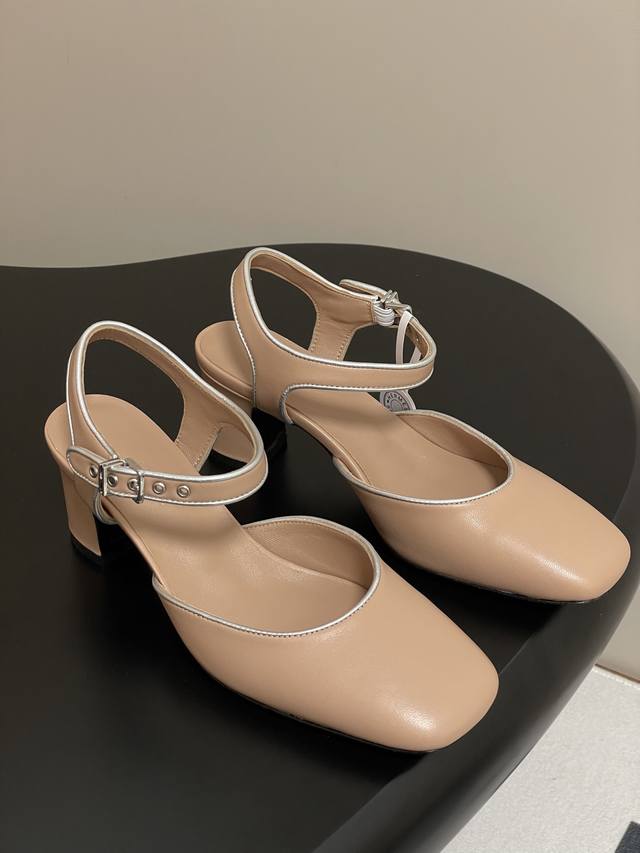 Top-Quality Herm S H-House 25S Spring/Summer New Arrival High-Heel Mary Jane Sho
