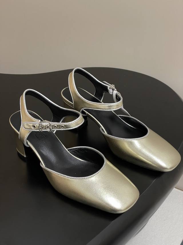 Top-Quality Herm S H-Line 25S Spring/Summer New High-Heeled Mary Jane Shoes With