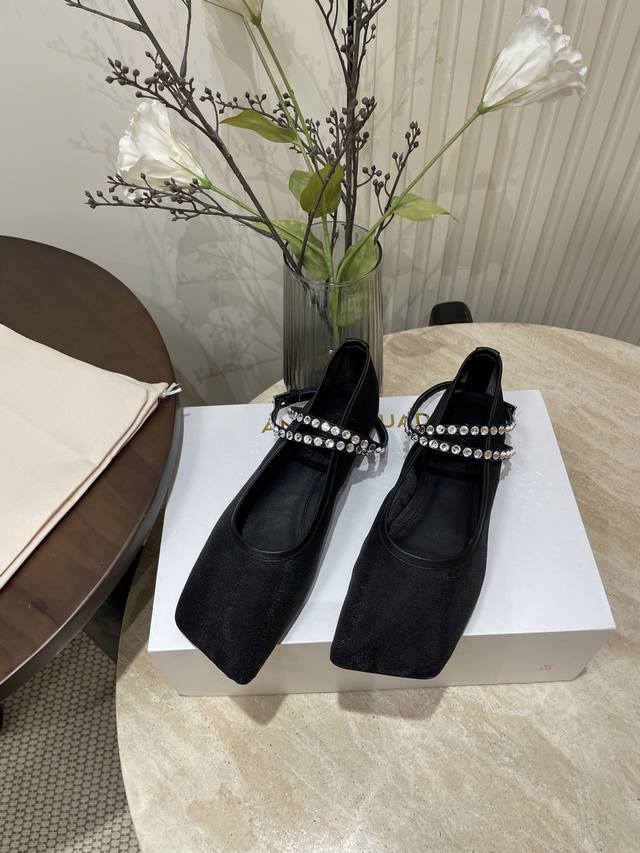 Amina Muaddi Amina 25 Spring/Summer New French-Style Rhinestone-Embellished Mesh