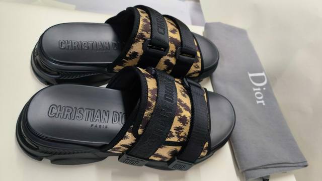 Tpu Outsole Factory Price P. Leopard Print. Dior High-End Version Slippers, Tpu