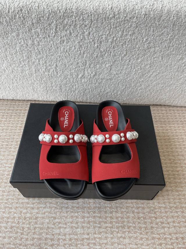 Chanel Chanel 25Ss Spring/Summer New Arrival Pearl Slides A Brand-New Design Fro