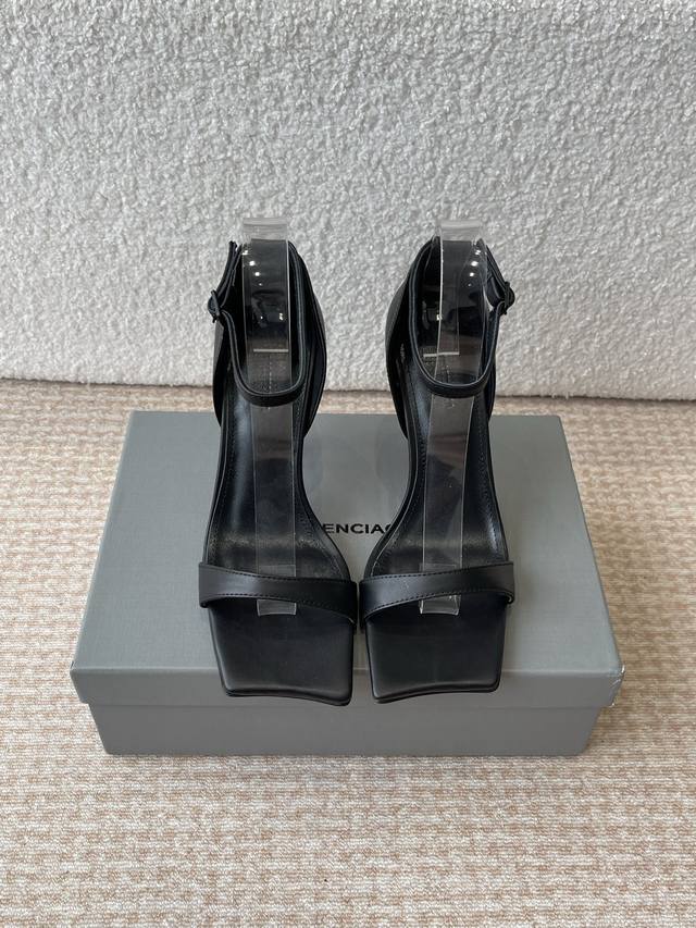 Balenciaga 25Ss Square-Toe High-Heel Sandals. The Highest Version Available On T