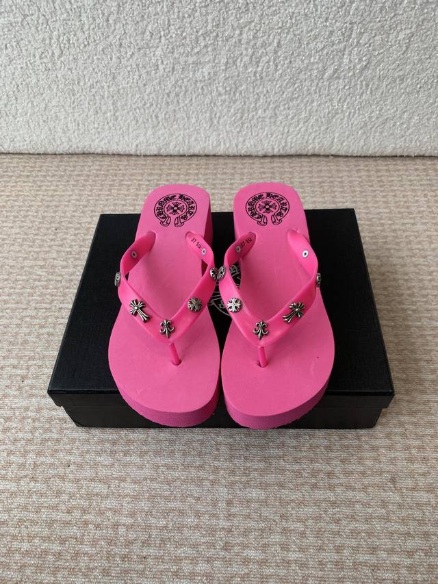 Chrome Hearts 25Ss This Summer's Most Popular Lazy Thick-Soled Slippers, Korean-