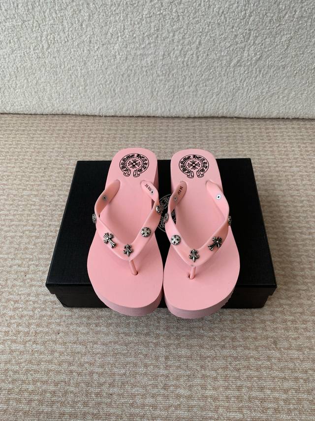 Chromehearts Cro Heart 25Ss This Summer's Most Popular Lazy Thick-Soled Slippers