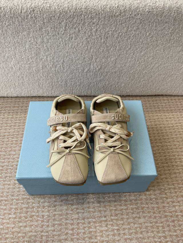 Sugarsu Su Li Latest Hot Style Square-Toe Ballet Color-Blocked Agon Casual Sport