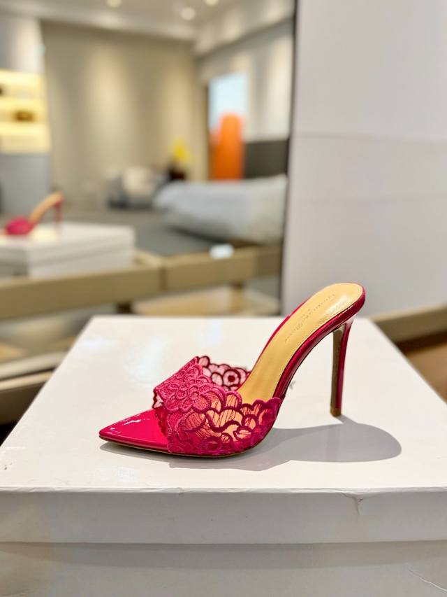 Price: Gianvito Rossi Classic Pointed-Toe Embroidered High-Heel Sandals, Its App