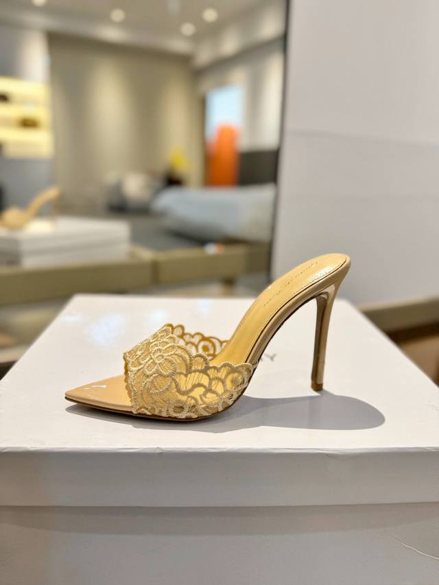 Price P: Gianvito Rossi Classic Pointed-Toe Embroidered High-Heel Shoes, Its App
