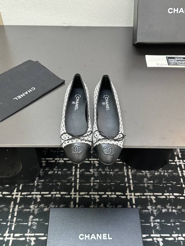 25Fw Early Spring New Colorway Chanel Mini Chanel Bow Ballet Flat Shoes Believe