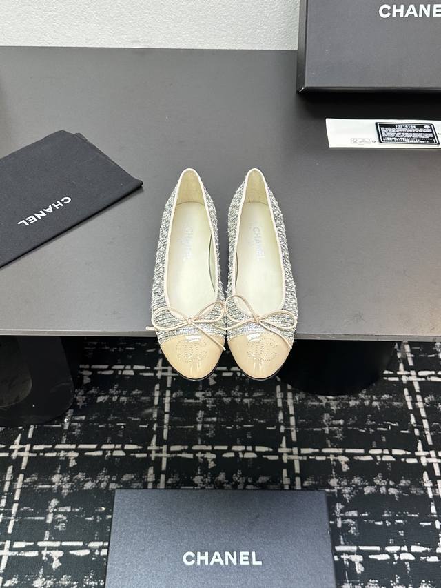 25Fw Early Spring New Colorway Chanel Mini Chanel Bow Ballet Flat Shoes Trust Me