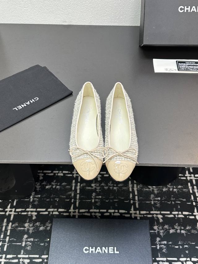 25Fw Early Spring New Colorway Chanel Mini Butterfly Bow Ballet Flats Believe Me