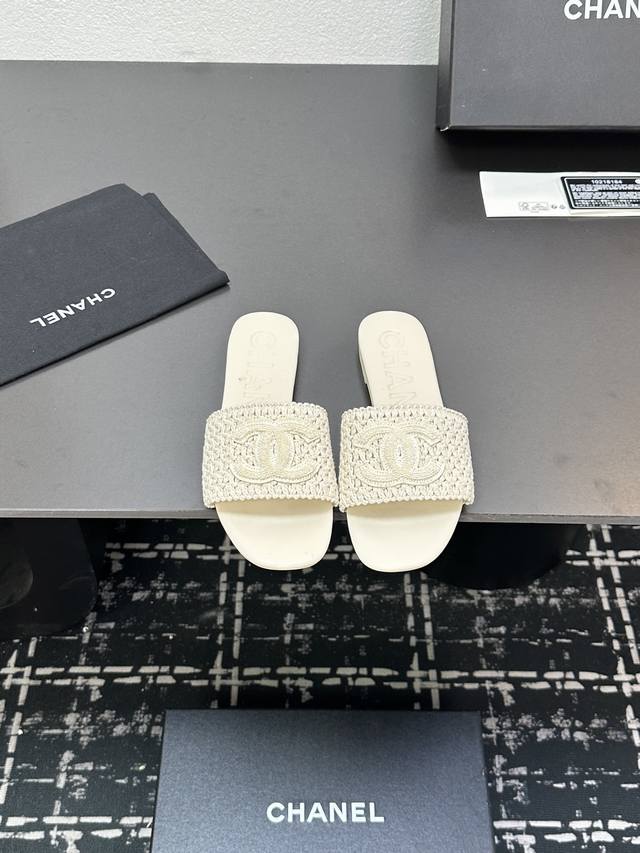 Factory Price Chanel | Little Chanel 24P New Arrival Knitted Double C Flat Sanda