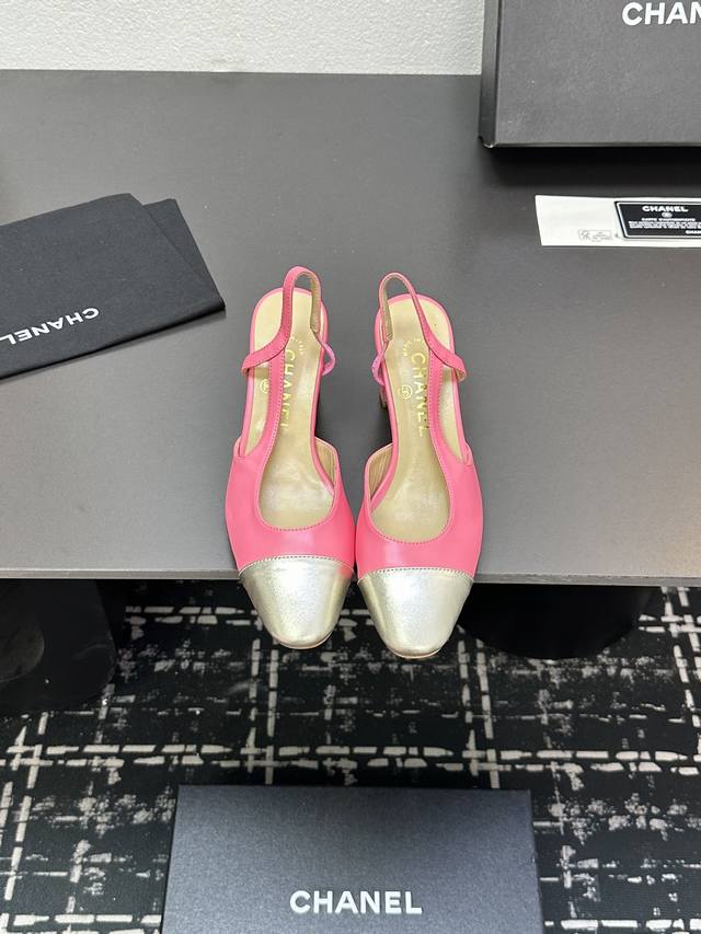 Chanel+L Classic Slingback Small Chanel Open-Back Sandals As Coco Chanel Once Sa