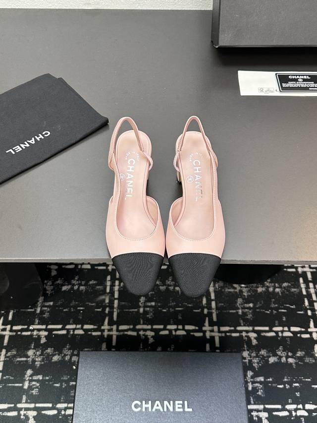 Chane+L Classic Slingback Chanel-Style Open-Back Sandals Just As Coco Chanel Onc