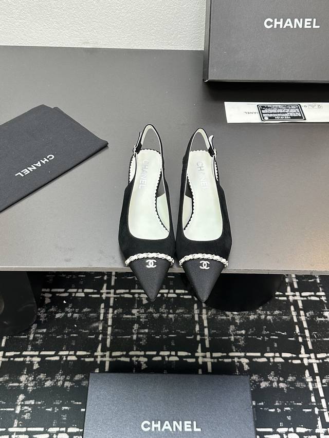 Chanel~~Chanel-Inspired 2025 New Low-Heel Patchwork Women's Shoes With Pointed T