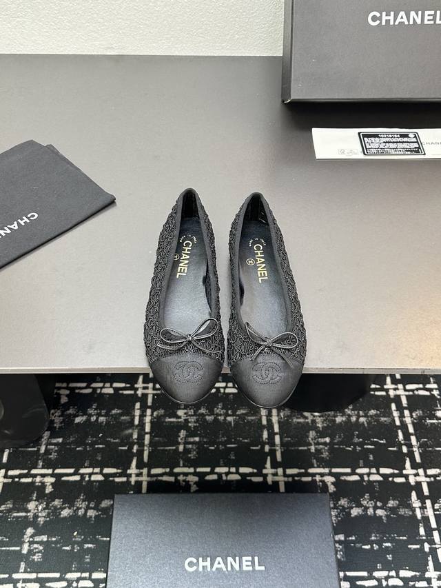 25Fw Early Spring New Colorway Chanel Mini Butterfly Bow Ballet Flats Believe Me