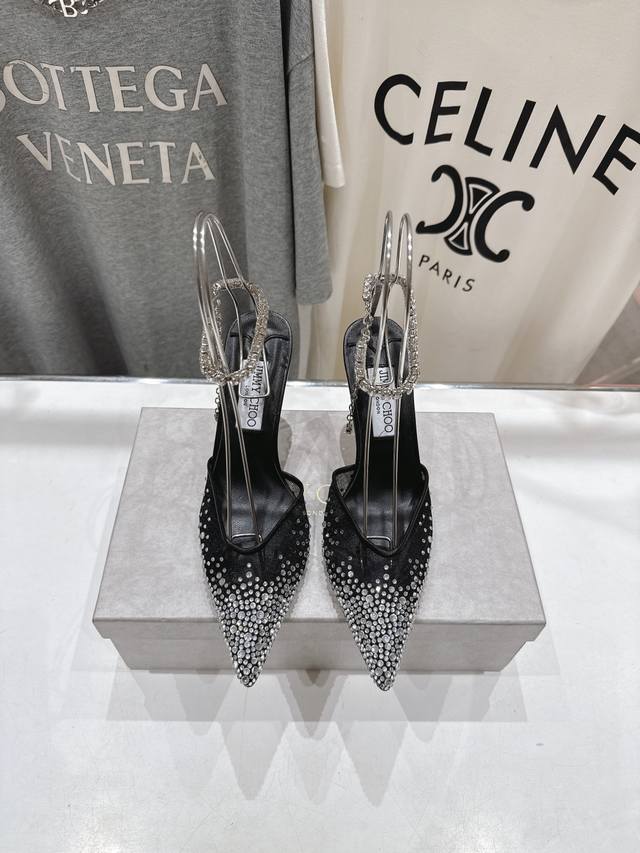 High-Heeled Sandals With Rhinestones, Jimmy Choo* | Jc Jimmy Choo 2025Ss New Sim
