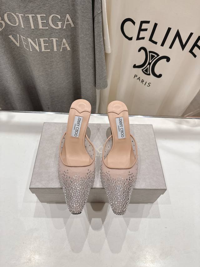 High-Heeled Sandals With Rhinestones, Jimmy Choo* | Jc Jimmy Choo 2025Ss New Sim