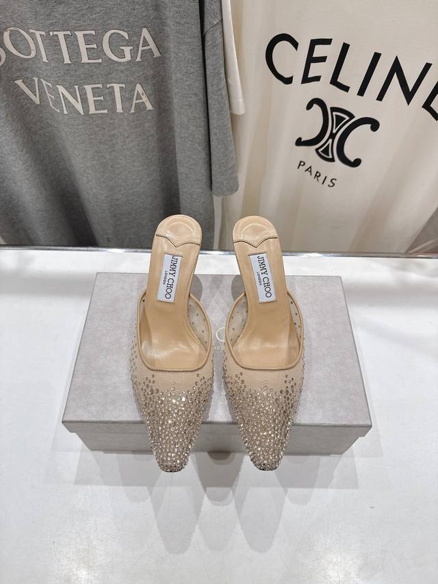 High-Heeled Sandals With Rhinestones, Jimmy Choo* | Jc Jimmy Choo 2025Ss New Sim