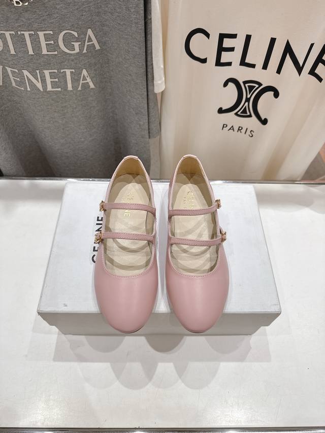 High-End Version, Factory-Direct Celine*Celine 2025Ss New Mary Jane Flat Loafer,