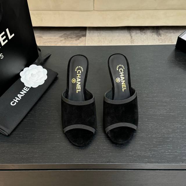 Chane* | Chanel 25Ss Spring/Summer New Arrival Sexy Pearl Heeled High-Heel Slipp