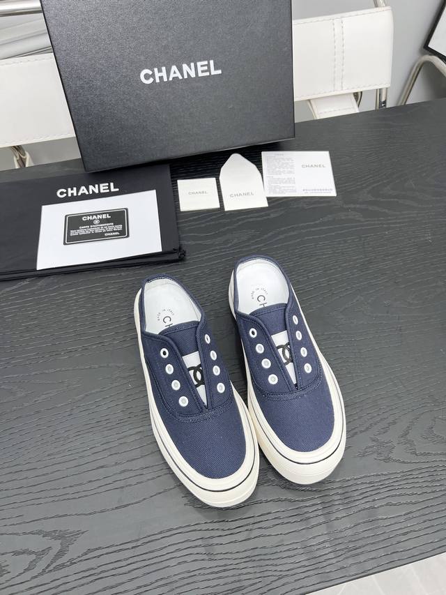 Factory-Direct Chanel Canvas Cookie Shoes. The New Retro Canvas Series Presents