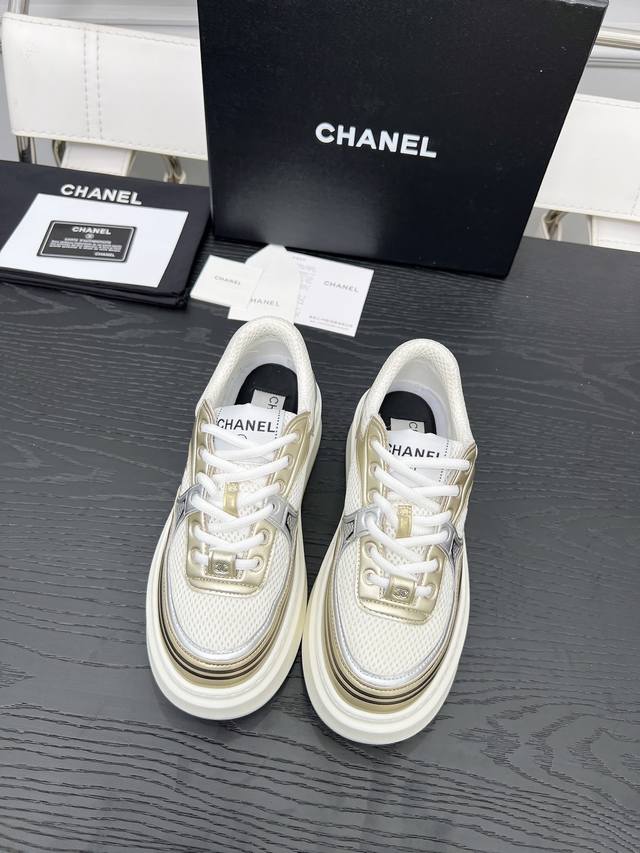 Factory Chanel Chanel Early Spring Resort Collection Latest Casual Sneakers Silv