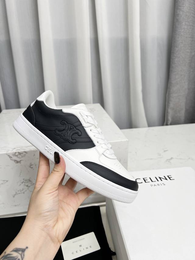 Ct-11 Celine Spring/Summer Arc De Triomphe Logo Casual Sneakers Couple's Edition