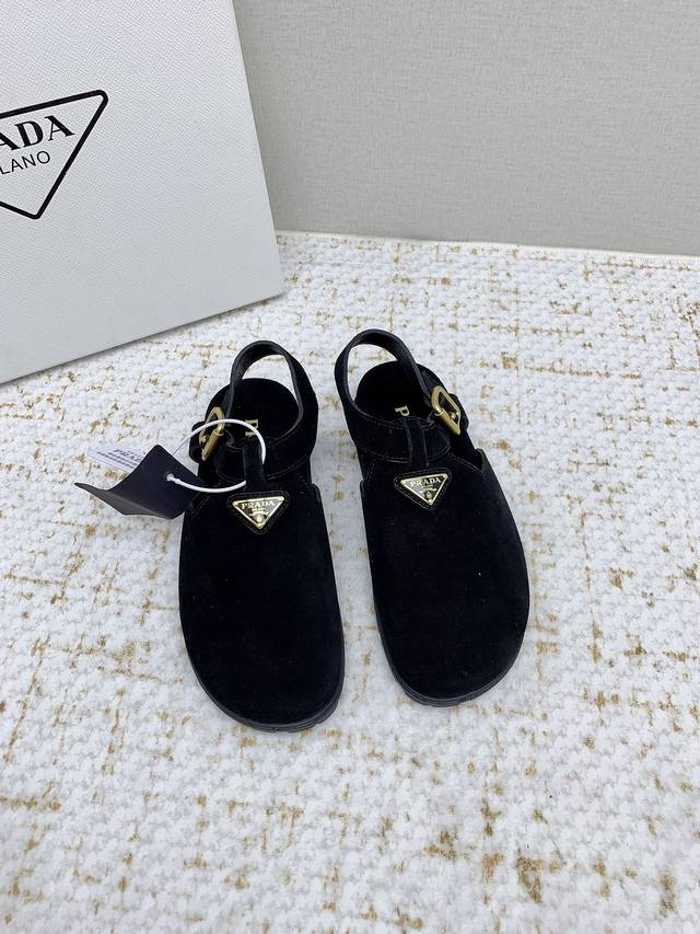 Factory-Made High-End Version Prada 25 New Model Buckle-Strap Sandals Sold Out I