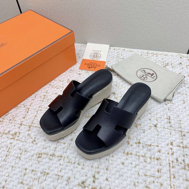 Factory-Made High-End Version Herm S Classic Waterproof Platform H-Heel Thick So